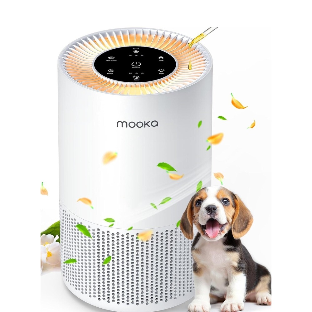 MOOKA Home Air Purifier Large Room H13 True HEPA Air Cleaner Up to 1300 Sq Ft